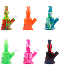 3 in 1 Silicone Water Pipe - 7" / 14mm F / Colors Vary - Headshop.com