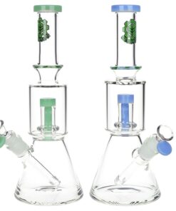 SeshGear 2-Step Glass Beaker Water Pipe - 11.75" / 14mm F / Colors Vary - Headshop.com