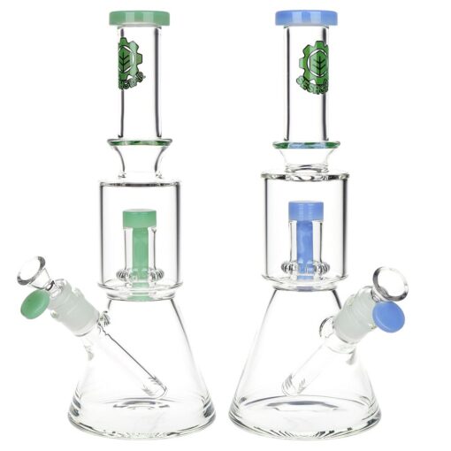 SeshGear 2-Step Glass Beaker Water Pipe - 11.75" / 14mm F / Colors Vary - Headshop.com