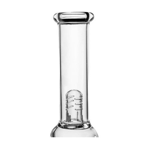 PILOTDIARY 12 Inch Tree Perc Bong Close-up, Clear Glass with Smooth Neck
