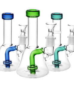 Clear As A Bell Mini Glass Water Pipe - 6"/14mm F/Colors Vary - Headshop.com