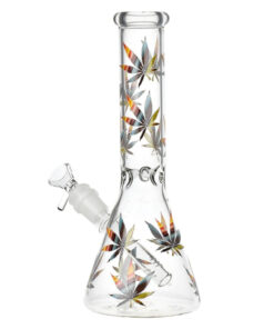 Turn On Your Hemp Lights Beaker Glass Water Pipe - 9.75" - Headshop.com