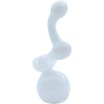 LA Pipes "Ivory Sherlock" Glass Sherlock Bubbler Pipe - Headshop.com