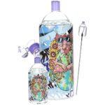 Pulsar Graffiti Series Spray Paint Glass Water Pipe Set / 7.5" / 14mm F