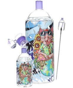 Pulsar Graffiti Series Spray Paint Glass Water Pipe Set / 7.5" / 14mm F