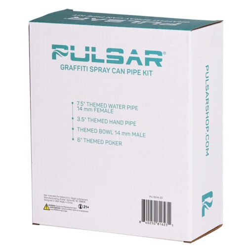 Pulsar Graffiti Series Spray Paint Glass Water Pipe Set / 7.5" / 14mm F