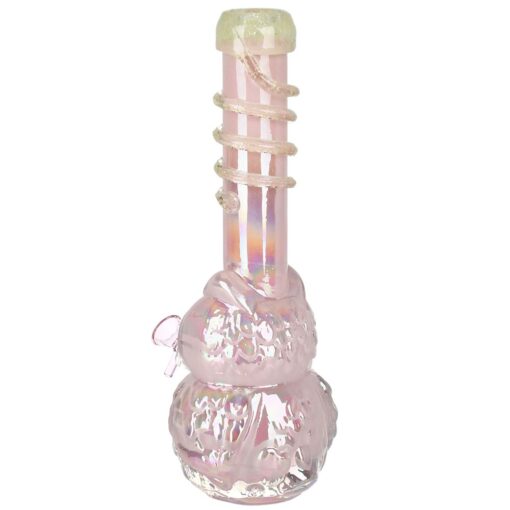 Iridescent Owl Soft Glass Water Pipe - 12" / 14mm F - Headshop.com