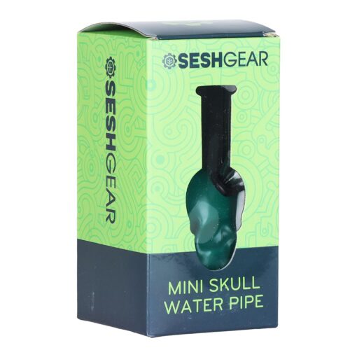 SeshGear Pastel Skull Glass Water Pipe - 6" / Colors Vary - Headshop.com