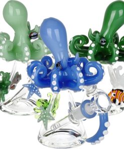 Octopus Reef Glass Water Pipe - 5.75" / Colors Vary - Headshop.com