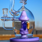 Approx. 11" Spiral Mushroom Recycler Water Pipe w/ Circ Perc - Headshop.com