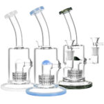 Glacier Matrix Perc Water Pipe - 8.75"/14mm F/Colors Vary - Headshop.com