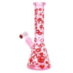 Pulsar Valentine's XOXO Glass Beaker Water Pipe & Hand Pipe Set - 10" / 14mm F - Headshop.com