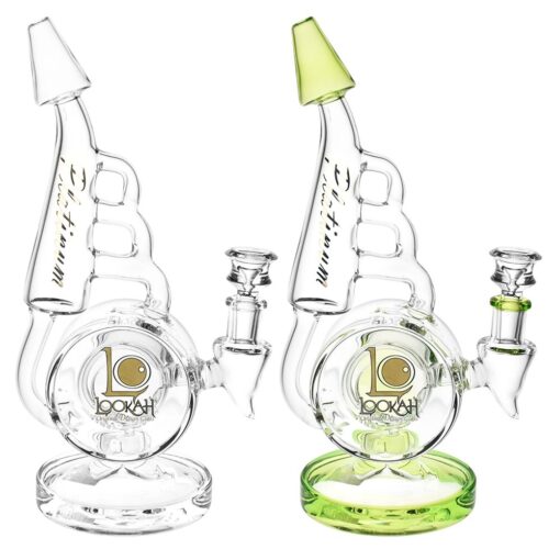 Lookah Glass Horn Recycler Water Pipe | 10.5" | 14mm F - Headshop.com