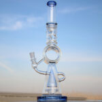18.5" Recycler Style Donut Percolator Glass Water Pipe - Headshop.com