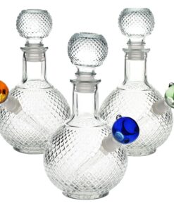 Vintage Decanter Style Glass Water Pipe w/ Cap - 7.5" / Cruet - Headshop.com