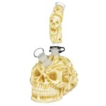 Skull Pile Sugar Skull Glass Water Pipe - 9.5" / 19mm F - Headshop.com