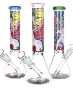 Unicorn Beaker Glass Water Pipe - 10" / 14mm F / Colors Vary - Headshop.com