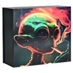 Alien Glass Beaker Water Pipe Smoking Set - 7.75" / 14mm F - Headshop.com