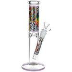 Lofty Visions Straight Tube Glass Water Pipe - 10" / 14mm F / Colors Vary - Headshop.com