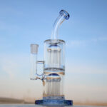 10.6" Glass Straight Water Pipe w/ Dual Arm Percolators - Headshop.com