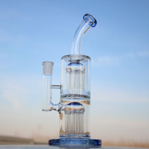 10.6" Glass Straight Water Pipe w/ Dual Arm Percolators - Headshop.com