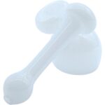 LA Pipes "Ivory Sidecar" Glass Sidecar Bubbler Pipe - Headshop.com