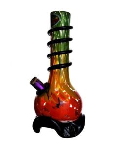MWP 3G Swirl Multi Colour Glass Bong 21cm