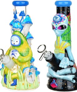Pulsar Artist Series Glow Beaker Water Pipe | 9.5" | 14mm F - Headshop.com