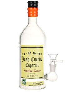 Tequila Bottle Glass Water Pipe - 9.5" / 14mm F - Headshop.com