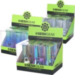 SeshGear Glass Mini Water Pipe | 6" | Grommet | Assorted Styles | 6ct Display - Headshop.com