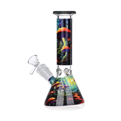 Mushroom Forest Glass Beaker Water Pipe Smoking Set - 7.75" - Headshop.com
