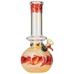 LA Pipes "Time Traveler" Silver Fumed Pull-Stem Bubble Bong - Headshop.com
