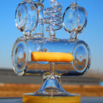 12.5" Recycler Style Inline Perc Water Pipe w/ Spring Body - Headshop.com