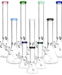Classic Glass Beaker Light Water Pipe | 14mm F | Colors Vary - Headshop.com