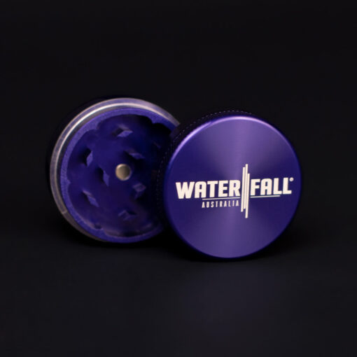 Two-Part Aluminium Grinder - Gloss Blue (40mm) Waterfall