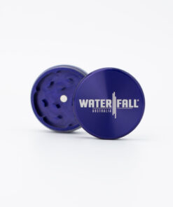 Two-Part Aluminium Grinder - Gloss Blue (40mm) Waterfall