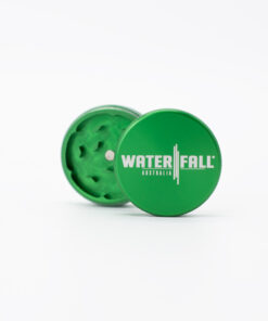 Two-Part Aluminium Grinder - Gloss Green (40mm) Waterfall