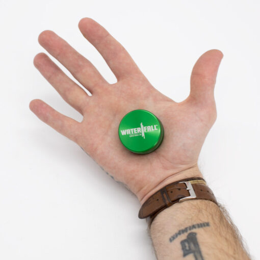 Two-Part Aluminium Grinder - Gloss Green (40mm) Waterfall
