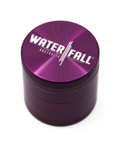 Four-Part Aluminium Grinder with Removable Screen - Purple (50mm) Waterfall