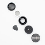 Four-Part Aluminium Grinder with Removable Screen - Gloss Black (43mm) Waterfall