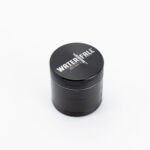 Four-Part Aluminium Grinder with Removable Screen - Gloss Black (43mm) Waterfall