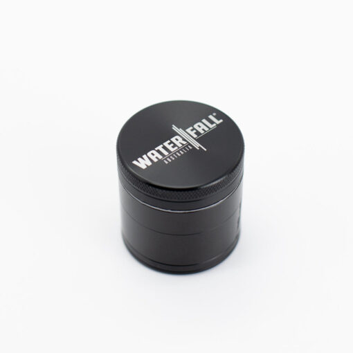 Four-Part Aluminium Grinder with Removable Screen - Gloss Black (43mm) Waterfall