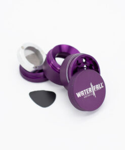 Four-Part Aluminium Grinder with Removable Screen - Matte Dark Purple (43mm) Waterfall