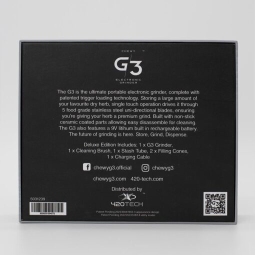 Chewy G3 Electronic Portable Grinder | Deluxe Edition Chewy