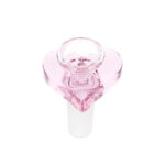 Pulsar Double Kiss Heart Glass Water Pipe - 11" / 14mm F