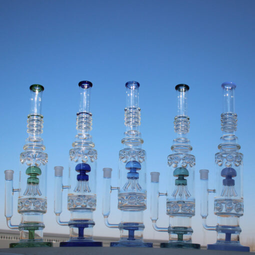 19.5" Jellyfish Sprinkler & Matrix Perc Glass Water Pipe - Headshop.com