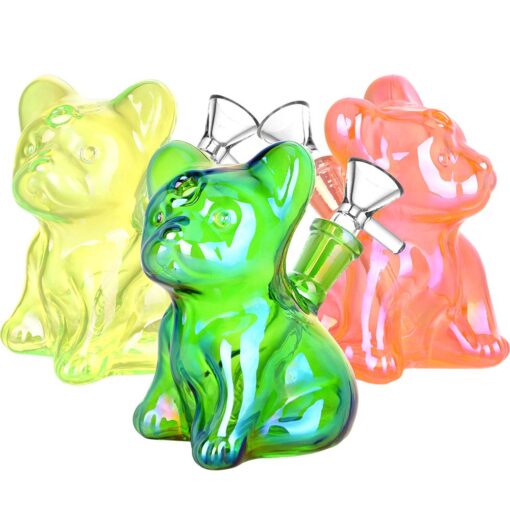 French Bulldog Glass Water Pipe - 4.25" / 14mm F - Headshop.com