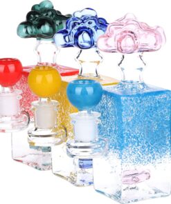 Pulsar Cloudy Sprinkles Glass Water Pipe - 6.75" / 14mm F / Colors Vary - Headshop.com