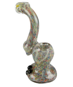 Rainbow Speckled Glass Bubbler Pipe - Headshop.com