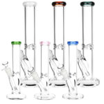 Classic Straight Tube Water Pipe | 14mm F | Colors Vary - Headshop.com